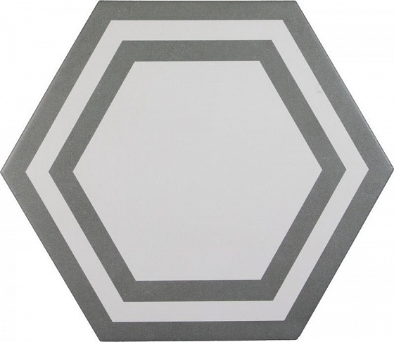 Adex ADPV9018 Pavimento Hexagono Deco Dark Gray 20x23