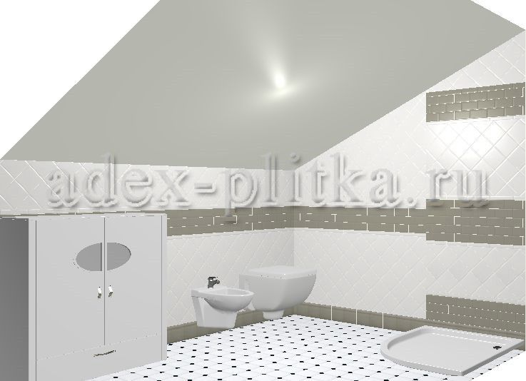 3D раскладка ванной Adex Studio